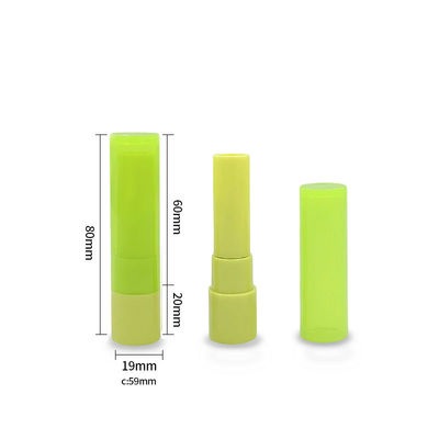 커스터마이징 가능한 녹색 플라스틱 립밤 튜브 19*80mm 개인 레이블