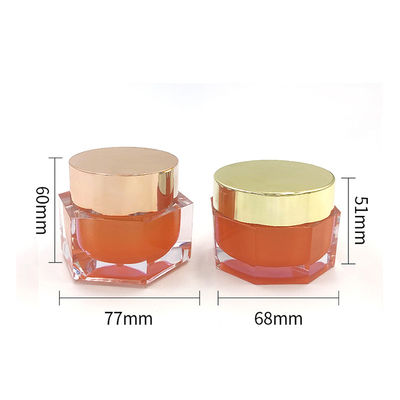 누출 방지 투명 아크릴 화장품 잔 다이아몬드 잔 피부 관리 크림 - 50g