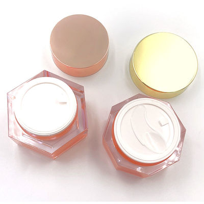 누출 방지 투명 아크릴 화장품 잔 다이아몬드 잔 피부 관리 크림 - 50g
