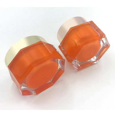 누출 방지 투명 아크릴 화장품 잔 다이아몬드 잔 피부 관리 크림 - 50g