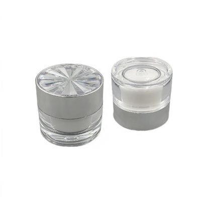 누출 방지 다이아몬드 아크릴 화장품 용기 피부 관리 크림 작은 30g / 50g 컨테이너