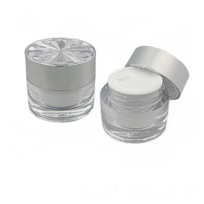 누출 방지 다이아몬드 아크릴 화장품 용기 피부 관리 크림 작은 30g / 50g 컨테이너