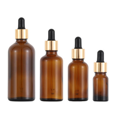 100ml 투명 유리 기초 병 둥근 방울 캡 화장품 포장 무료 샘플