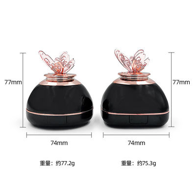 여행 친화적 둥근 컴팩트 파우더 쿠션 케이스 투명 재충전 호환성